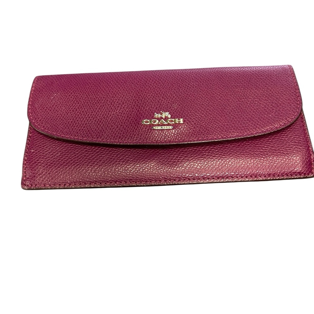Coach Magenta Leather Wallet